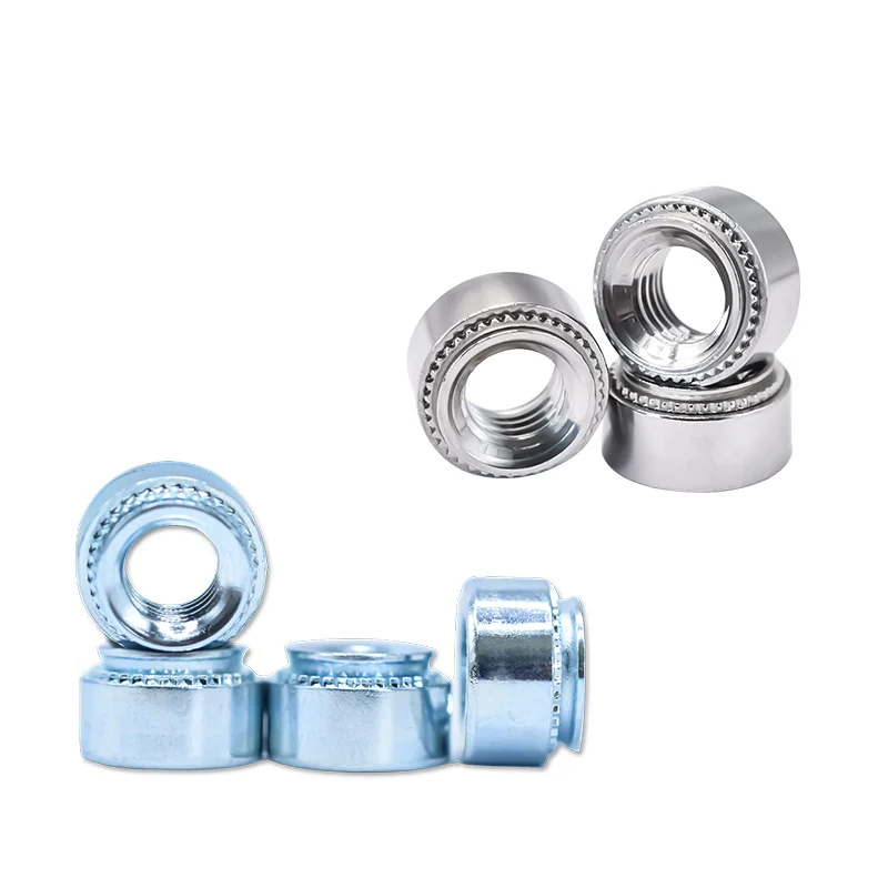 304 Stainless Steel Self-Clinching Nuts Carbon Steel Plated Blue-White Zinc-Plated CLS-M2/M12 Press Plate