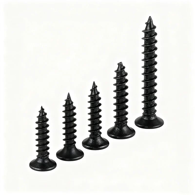 Drywall Screws Black Phosphorus Self-Tapping Screws High-Strength Countersunk Head Cross-Recessed Come on. Thread Wall Plate Gypsum Plate Drywall Screws