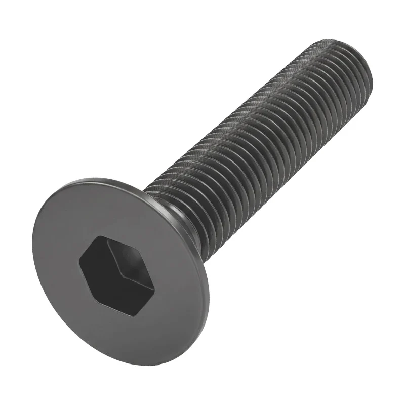 Grade 10.9 High-Strength Carbon Steel Machine-Thread Hex Socket Countersunk Head Screws Oxidized Blackened m2m3m4m12