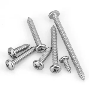 304 Stainless Steel Round Head Cross-Recessed Self-Tapping Screws Pan Head Pointed Tip PA Small M1.4M2M3/M4
