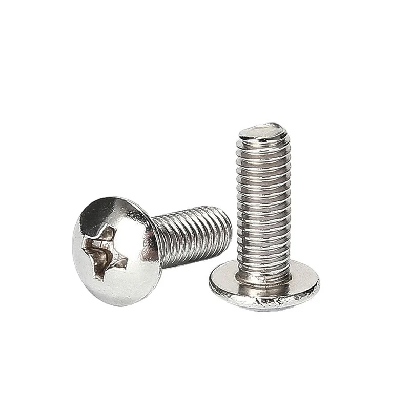 201 Stainless Steel Large Truss Head Cross-Recessed Screws Machine Mushroom Head M3M4M5M6