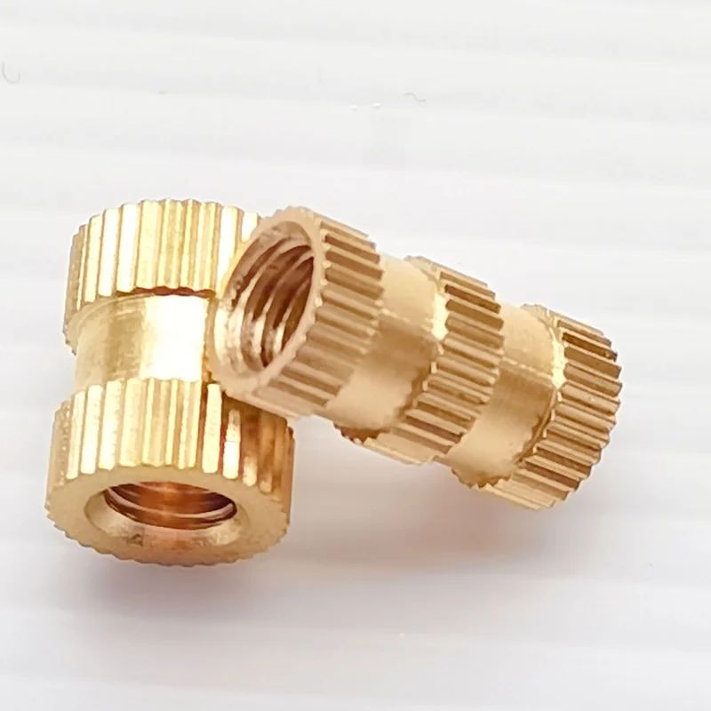 Supply Mold Injection-Molding Copper Threaded Inserts Knurled Embedded Pieces M3 Insert Enter Pieces Brass Pieces Corrosion-Resistant