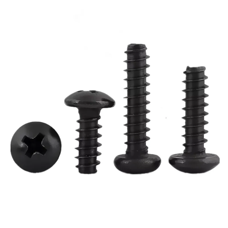 Stainless Steel 304 Cross-Recessed Round Head Flat End Self-Tapping Screws M2-M5 Pan Head PB304