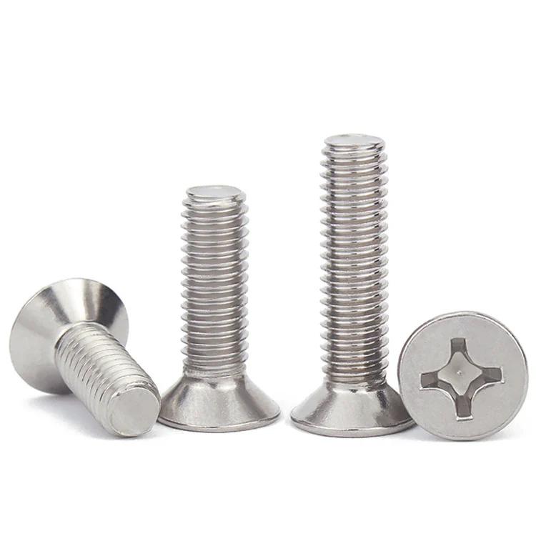 304 Stainless Steel Cross-Recessed Countersunk Head Screws KM Electronics Electrical Device Countersunk Head Screws Water-Resistant Cross-Recessed Flat Head Screws M3M4
