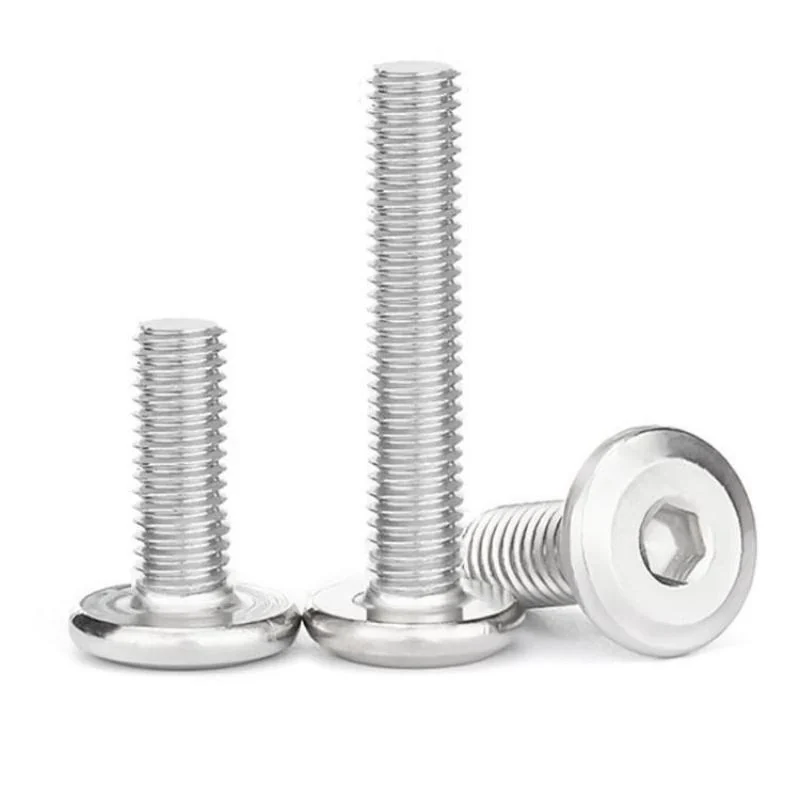 304 Stainless Steel Flat Head Chamfered Hex Socket Screws Countersunk Head Internal Hex Furniture M2M3M4M5M6