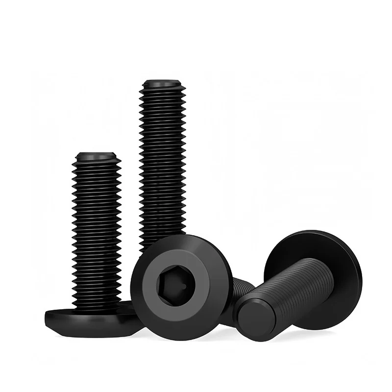 Black Furniture Chamfered Hex Socket Screws Flat Head Machine Electrical M4M5M6M8M10