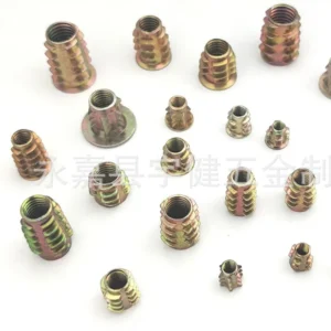 Zinc Alloy Internal and External Threaded Insert Nuts ，Stab Nut Pointed Nut Chain Joining Nuts ， Furniture Decoration Nuts .