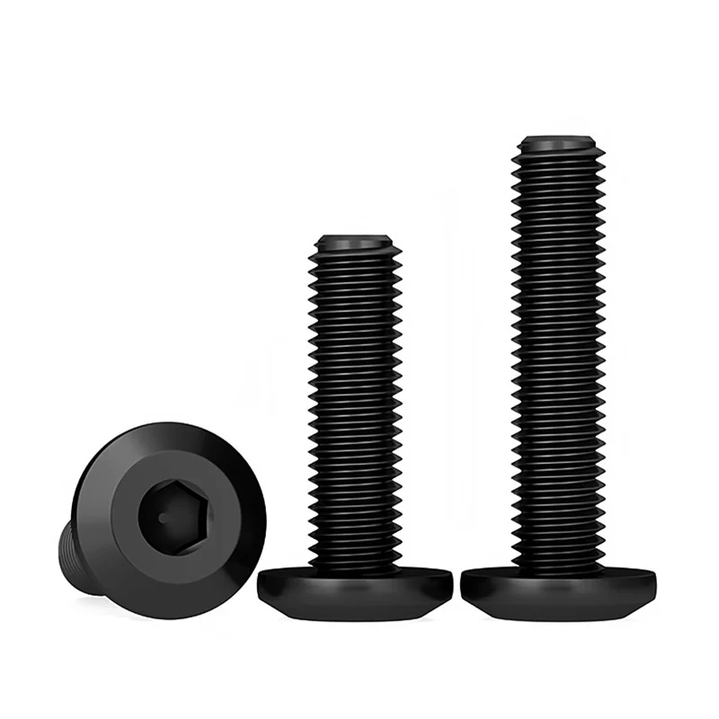 Black Furniture Chamfered Hex Socket Screws Flat Head Machine Electrical M4M5M6M8M10