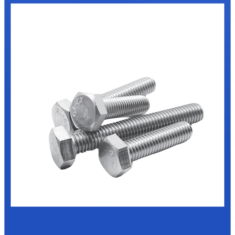 304 Stainless Steel Hex Bolts DIN933M4-M16 Fully Threaded Screws Hex Head Screws