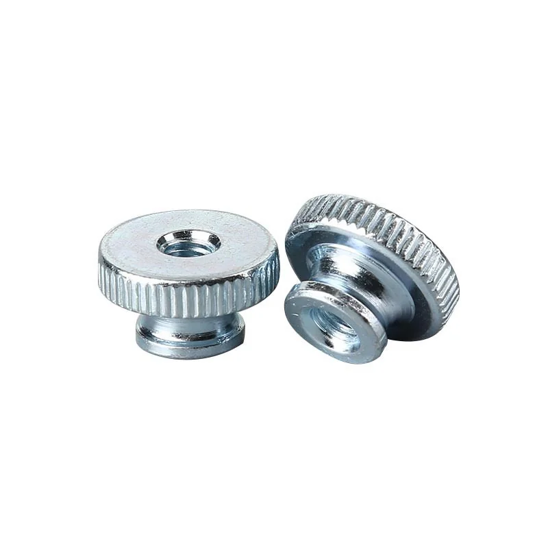 GB806 Shoulder Thumb Nuts Carbon Steel Zinc-Plated High Head Double Layer Knurled Nuts M3-M10 Handle Adjustable Nut