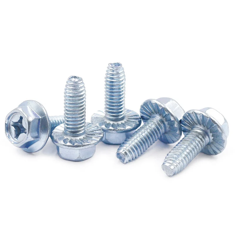 Flanged Cross-Recessed Trilobular Thread With Tooth Hex Head Flange Trilobular Thread Screws Self-Tapping Screws Lock Screws M4M5M6M810