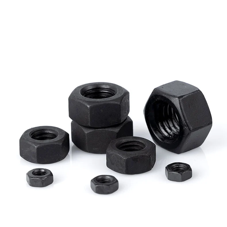 Carbon Steel Blackened Grade 8.8 Hardened Hex Nuts Black Grade 4.8 Iron M2M3M4-M24