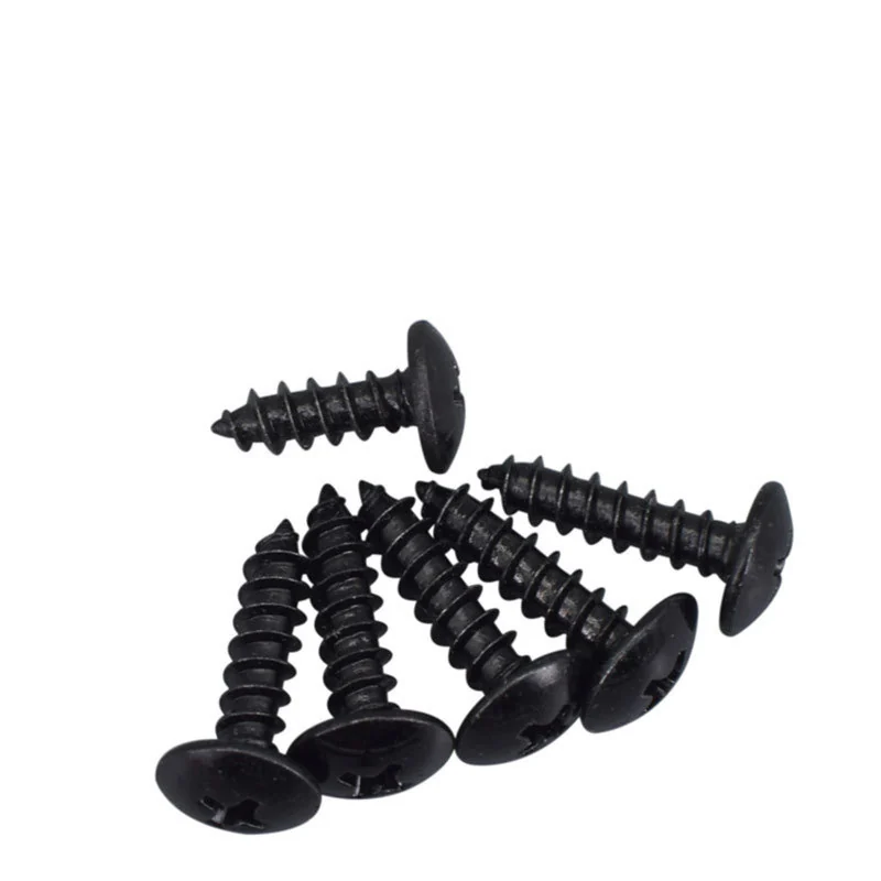 TA Black Cross-Recessed Large Truss Head Round Head Self-Tapping Screws Furniture Wood M3.5/M4/M5