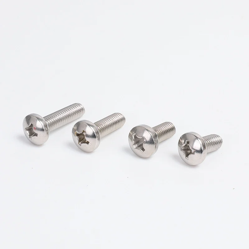 Stainless Steel 304 Machine-Thread Cross-Recessed Pan Head Screws Partial GB818