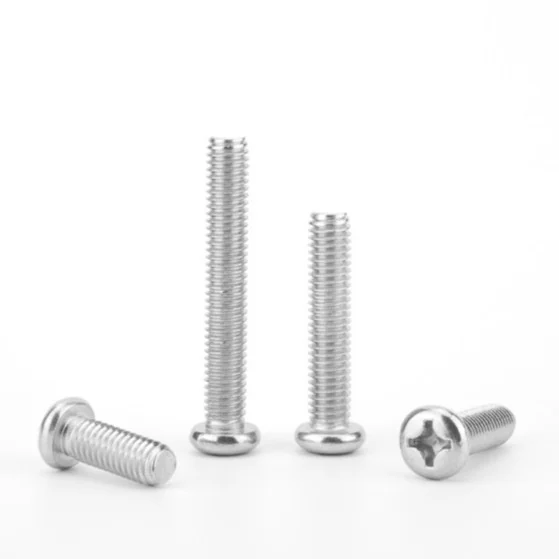 GB818 Chinese National Standard A2-70 High-Strength Fully Threaded 304 Stainless Steel PM Cross-Recessed Pan Head Screws