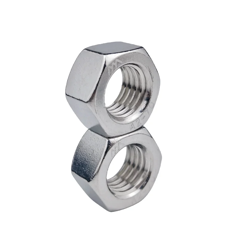 304 Stainless Steel Hex Nuts DIN934 GB6170 M1M1.6M2M3M4M5M6M8