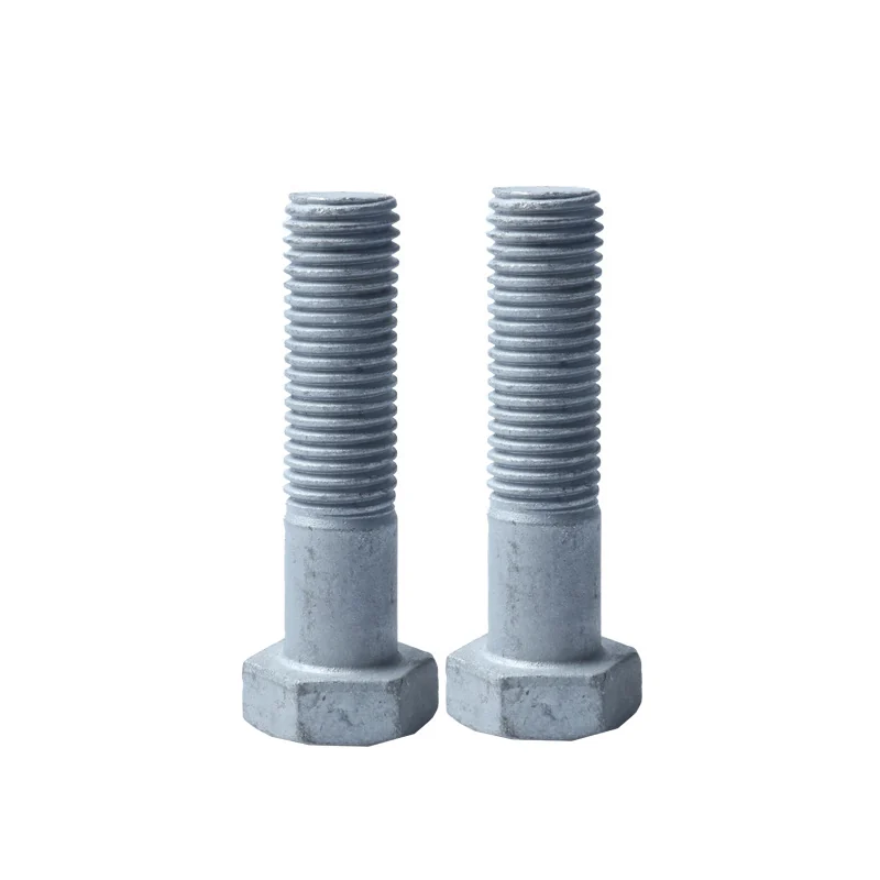 Hot Zinc-Plated Hex Bolts Hot immersion Zinc Hex Head 8.8Level Bolts Photovolt Bolts Electrical Power Iron Tower Bolts