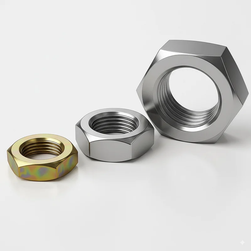 GB808 Fine Thread Thin Nuts Thin Nuts Hex Flat Nuts Hex Thin Nuts M10*1* Tube Nuts Oversaline fog.
