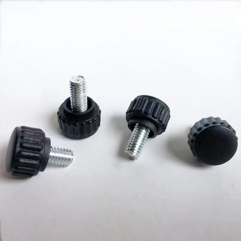 Thumb Screws Round Injection-Molding Carbon Steel Screws Rise Adjustable Handle Plastic Head CrunchM5M6