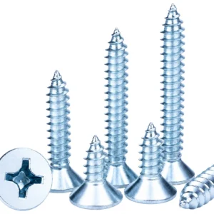 ShanghaiKA Self-Tapping Screws Blue-White Zinc-Plated Countersunk Head Self-Tapping Screw Cross Recess Flat Head Self-service. Screws M3/M4/M5/M6