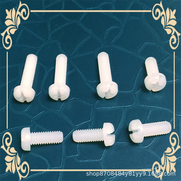 Round Head Machine-Thread Cross-Recessed Screws Nylon Plastic M2 M2.5 M3 M4 M5 M6