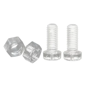 Transparent Plastic Screws and Nuts