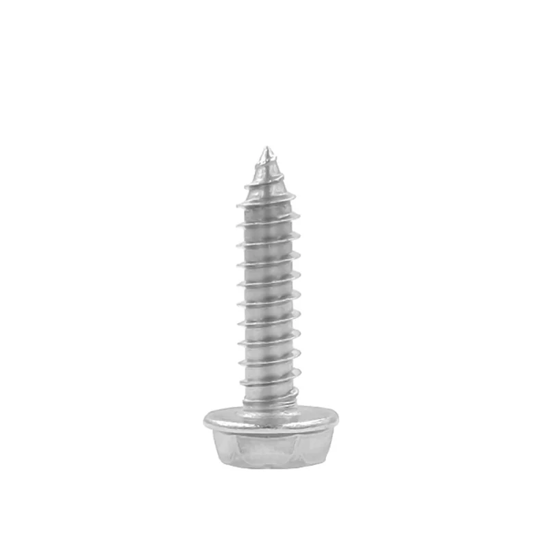 304 Stainless Steel Cross-Recessed Flange Self-Tapping Hex Head Flanged Hex Bolts