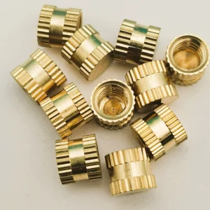 1/4 Imperial Injection-Molding Blind Hole Knurled Threaded Inserts Embedded Copper