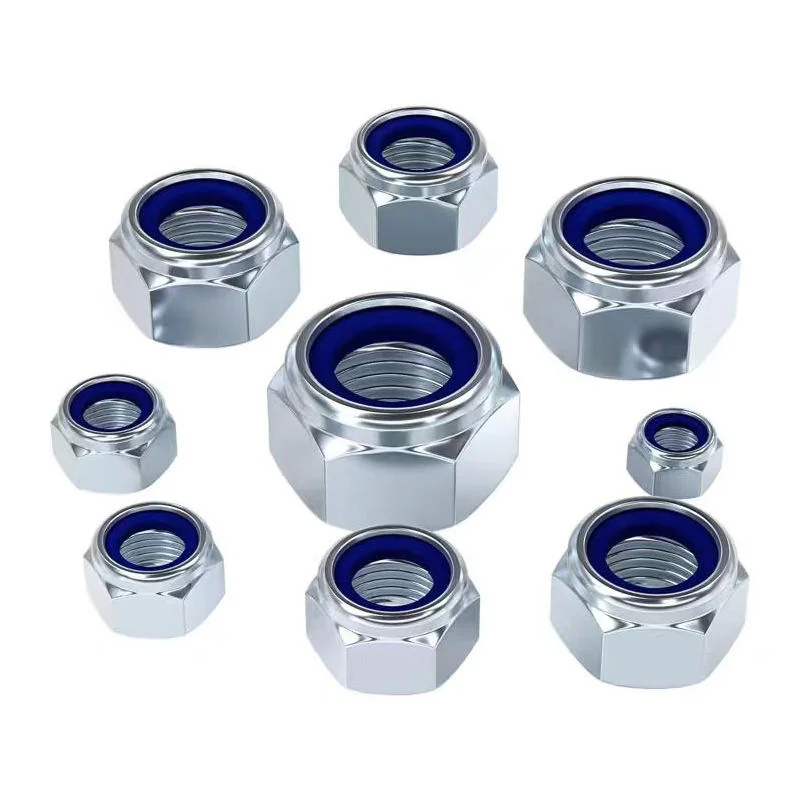 DIN985 Lock Nuts Zinc-Plated Self-Locking Protective Drop it. Captive Drop Locking Nuts M34568-M14 Anti-Slip Hex