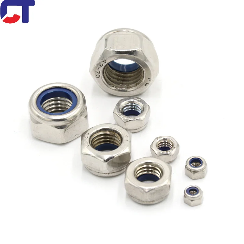Stainless Steel 201 Nylon Lock Nuts Captive / M4 5 6 8 10 12
