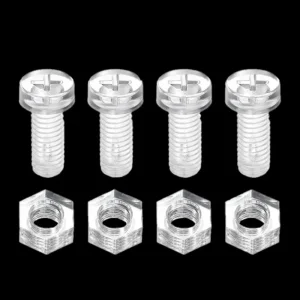 Transparent Round Head Cross-Recessed Machine Screws Plastic M3M4M5M6M8