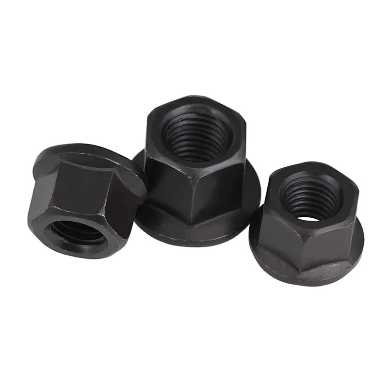 Black Carbon Steel GB6177 Hex Flange Nuts