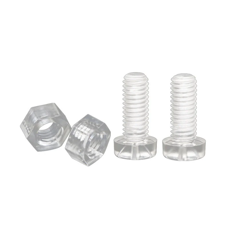 Transparent Plastic Screws and Nuts