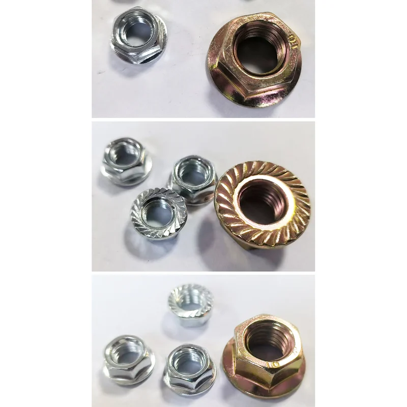 Flange Nuts M3-M12 Hex With Washer Anti-Slip Serrated Locking