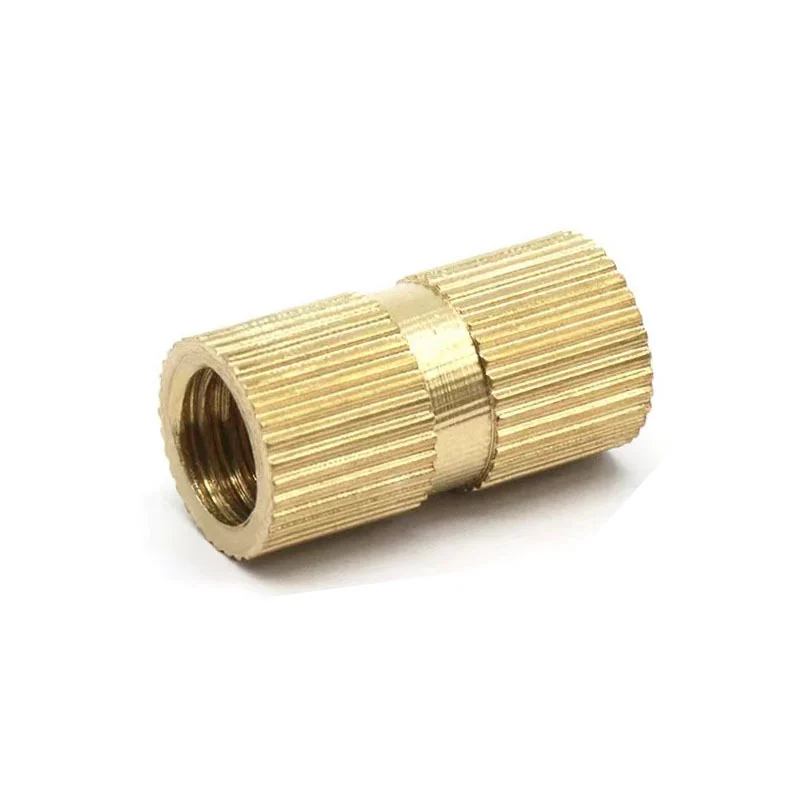 Copper Knurled Threaded Inserts Embedded Injection-Molding Copper Nut Through Hole Pieces Blind Hole M2M3 With Tooth
