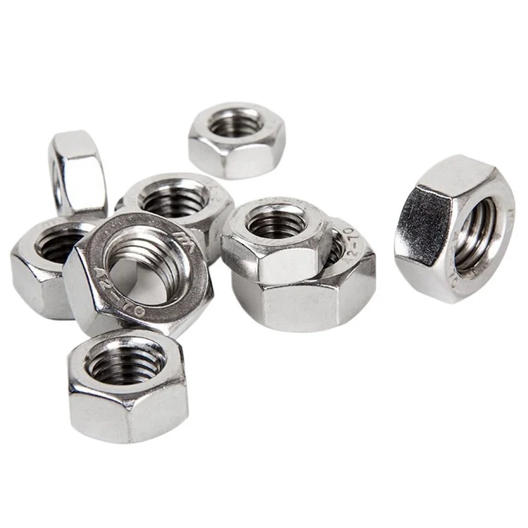 201/304 Stainless Steel Hex Nuts M3M4M5M6M8M10M12m