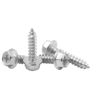 304 Stainless Steel Cross-Recessed Flange Self-Tapping Hex Head Flanged Hex Bolts