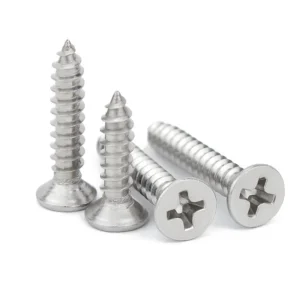 304 Stainless Steel Cross-Recessed Countersunk Head Self-Tapping Screws M1-M6.3 Flat Head Self-Tapping Screws Wood Screws GB846