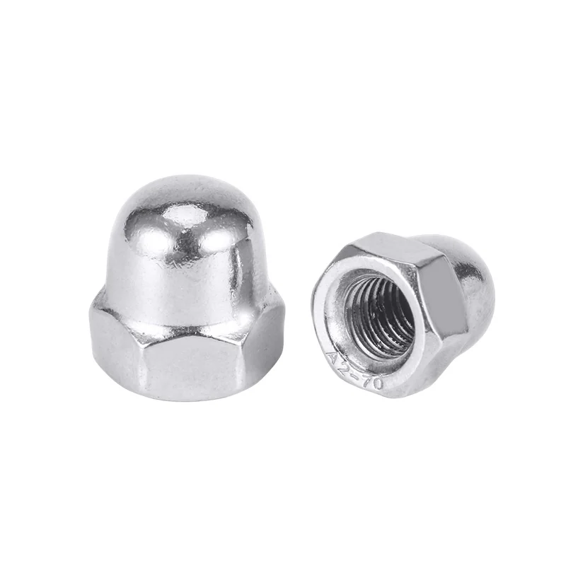 304/316 Stainless Steel Cap Nuts 201 One-Piece Cap Type Ball Head American Thread Fine Thread Nuts Decoration Nuts