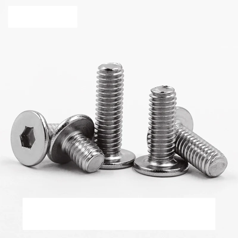 304 Stainless Steel Large Flat Head Hex Socket Screws CM Flat Head Thin Flat Head