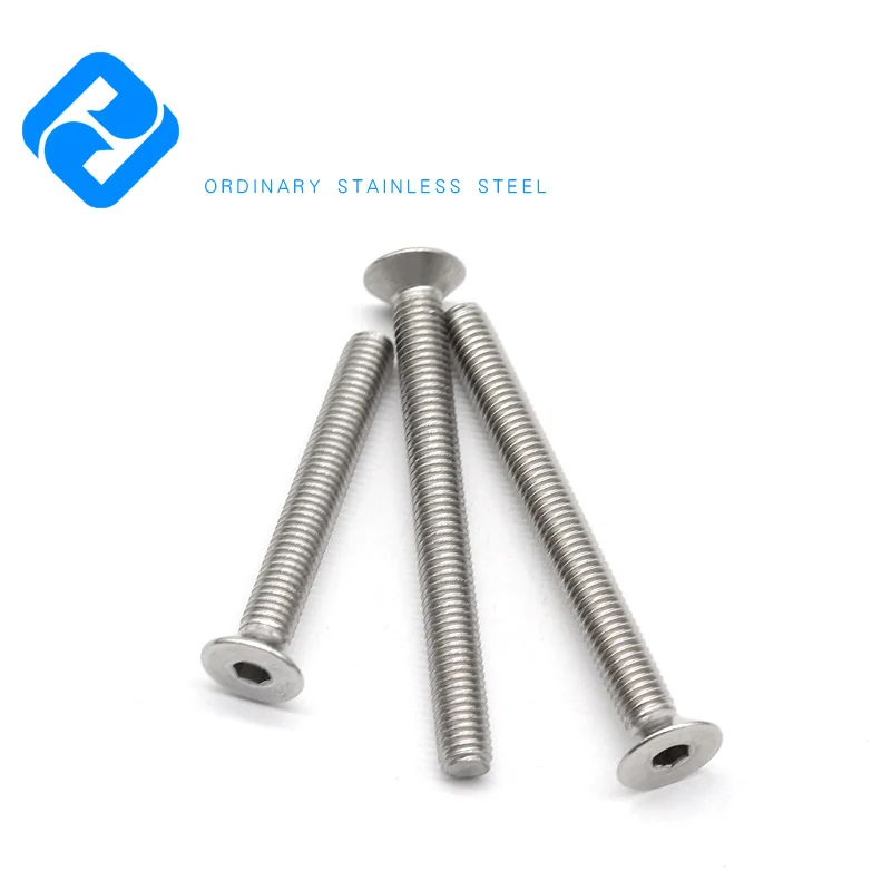 201/304 Stainless Steel Hex Socket Countersunk Head Screws Flat Head M10*10/12/16/20-60