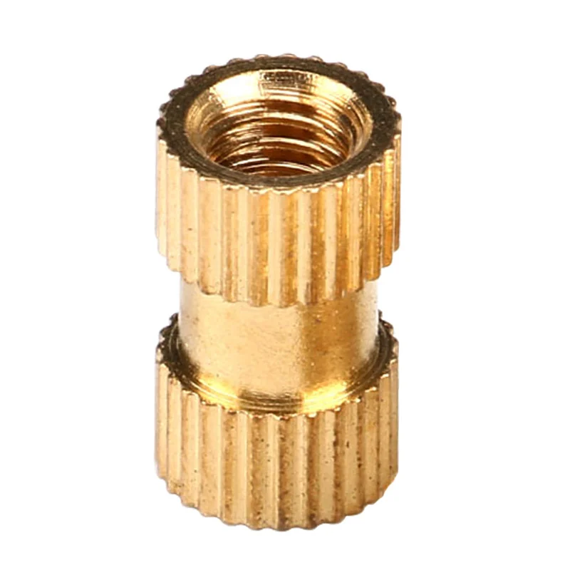 A Type 3604 Through Hole Knurled Threaded Inserts Injection-Molding Copper Heat-Set Insert Embedded Pieces M2M3M4M5M6M8M10