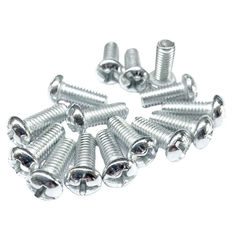 Iron Zinc-Plated Machine-Thread Cross-Recessed Pan Head Screws Thread Furniture M3M4M5M6M8