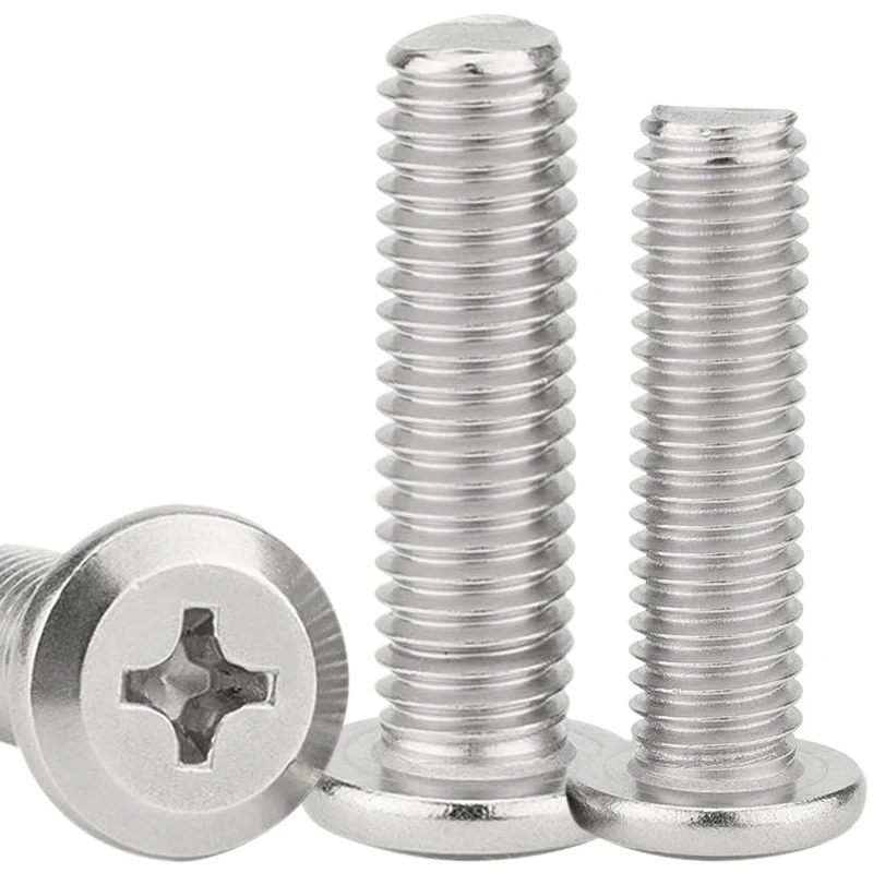 Iron Zinc-Plated Chamfered Button Head Cross-Recessed Machine Screws M3M4M5M6M8M10