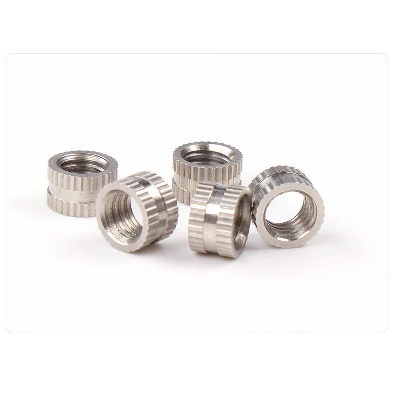 304 Stainless Steel Knurled Nuts Embedded Injection-Molding Hollow Insert Hardware M2-M10