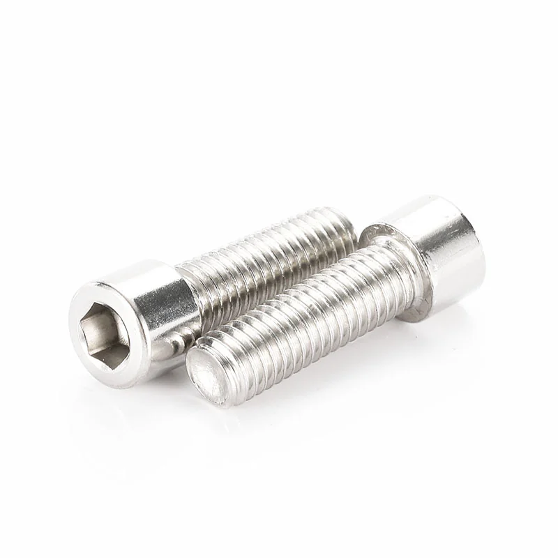 Socket Head Cap Screws Hex Socket Screws 201 Stainless Steel Cylindrical Head Bolts Light Face 3m4m5m6m8m10m12 Long Screws