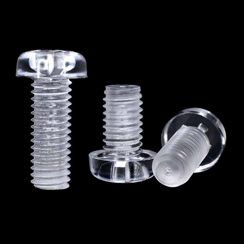 Transparent Plastic Screws and Nuts