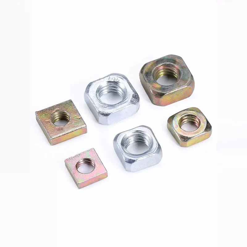 GB39 Iron Zinc-Plated Square Nuts Locking Square Type 201 Stainless Steel 304
