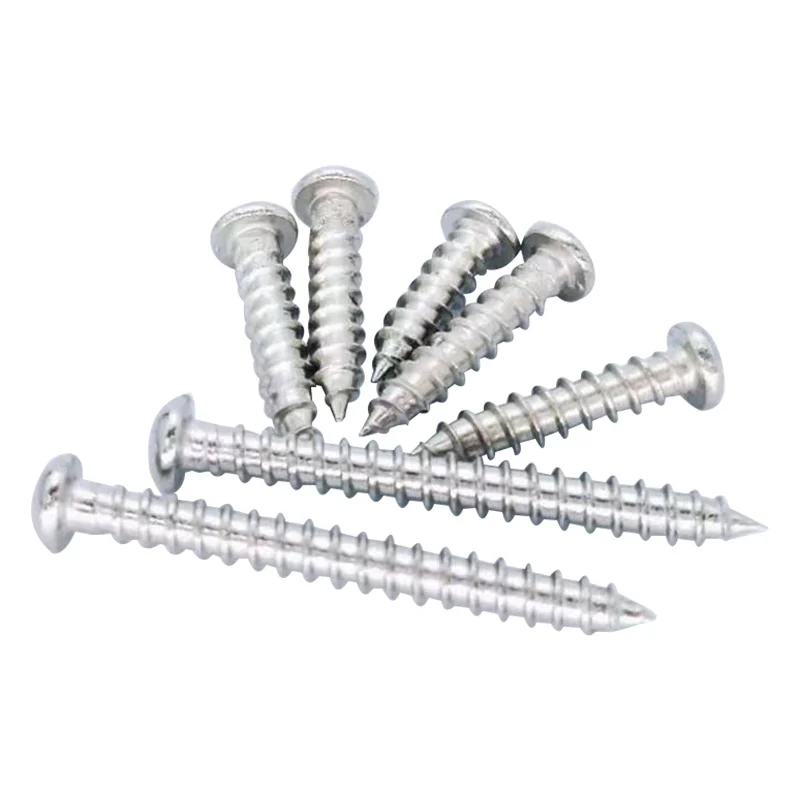 201 Stainless Steel Partial Round Cross-Recessed Round Head Self-Tapping Screws Pan Head Furniture M2-M6