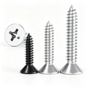 M1M2M3M4M5M6 Flat Head Pointed Tip 304 Stainless Steel Cross-Recessed Countersunk Head Self-Tapping Screws